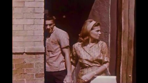 CIRCA 1960s - A couple addicted to heroin purchases drugs from a dealer, and steals items to pay for the drug in the 1960s.