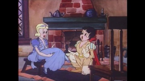 CIRCA 1940s - Prince Charming finds Cinderella and asks her to marry him, saying that he wants nothing more than her.