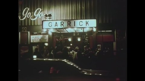 CIRCA 1969 - The night life of Greenwich Village offers a variety of cultural activities.