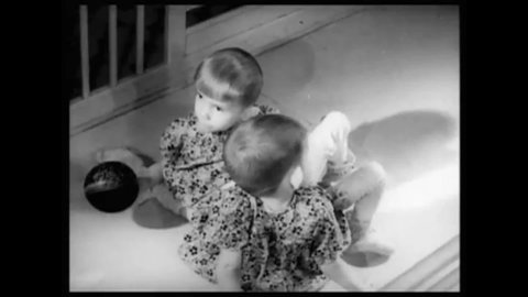 Circa 1950s Different Sets Conjoined Twins Stock Footage Video (100% 