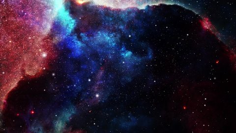 dark universe and moving nebula clouds