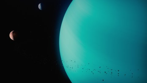 Uranus, planet number seven in the Solar System. Texture maps and space images courtesy of NASA (www.nasa.gov)