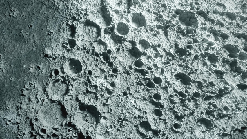 Textured surface of the moon close-up in motion. 3d animation. Elements of this image furnished by NASA Royalty-Free Stock Footage #1062102208