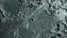 Textured surface of the moon close-up in motion. 3d animation. Elements of this image furnished by NASA - Powered by Shutterstock - Get 15% off with code: PIKWIZARD15
