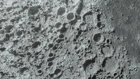 Textured surface of the moon close-up in motion. 3d animation. Elements of this image furnished by NASA - Powered by Shutterstock - Get 15% off with code: PIKWIZARD15