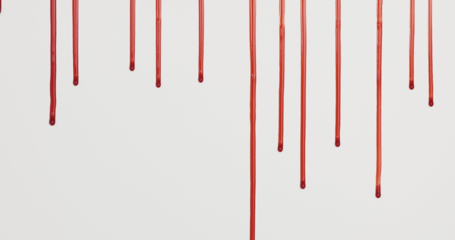 blood dripping down wall
