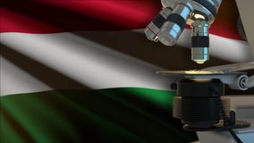 60FPS Hungary science concept with flag  waving, UHD 4k 3d video background