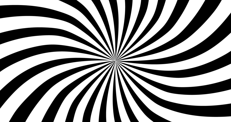 Moving hypnotic spiral. Psychedelic spiral and slow rotation. Black and white background. Royalty-Free Stock Footage #1062116899