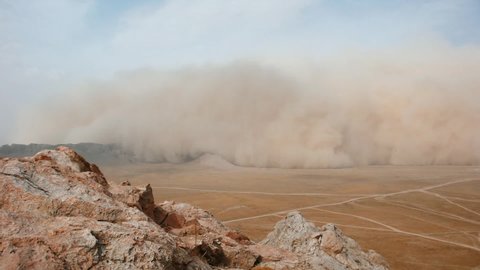 Dust Storm in Desert, Afghanistan