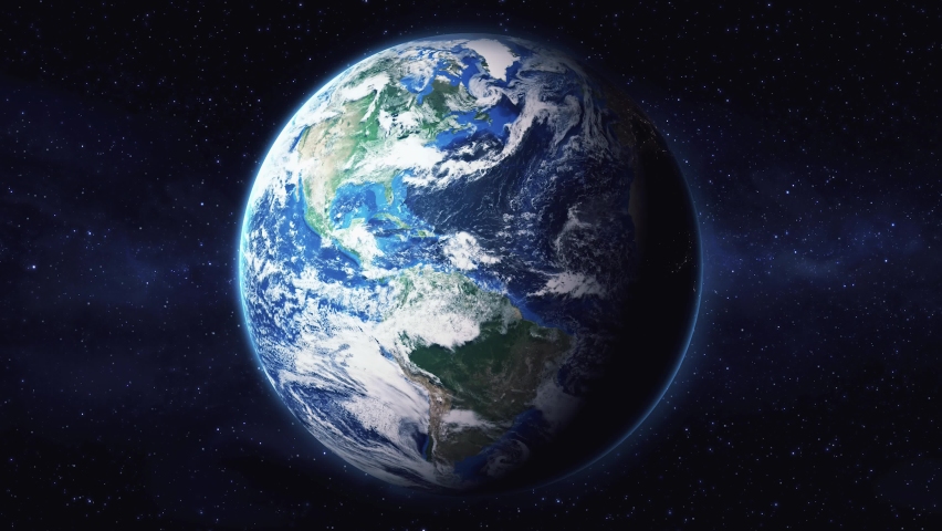 Zoom in from space and focus on South Africa Durban. 3D Animation. Background for travel intro. 