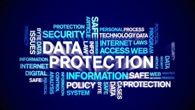 Data Protection Animated Tag Word Cloud,Text Design big data Animation Typography   - Powered by Shutterstock - Get 15% off with code: PIKWIZARD15