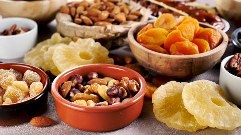 assorted of nuts and dried fruits
