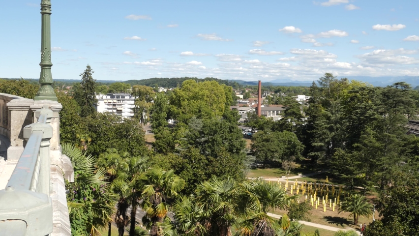 Summer view of the French city Pau