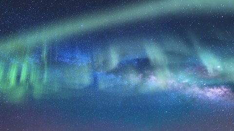 Aurora Milky Way Galaxy Time Lapse Southeast Sky 14mm Aquarids Meteor Shower