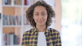 Portrait of Online Video Call by Mixed Race Woman