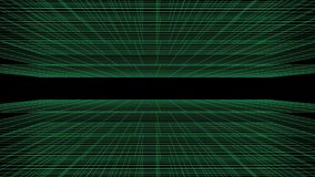 Neon light spinning in the matrix lines style, appearing glowing green, ultraviolet spectrum., Seamless 4K Video