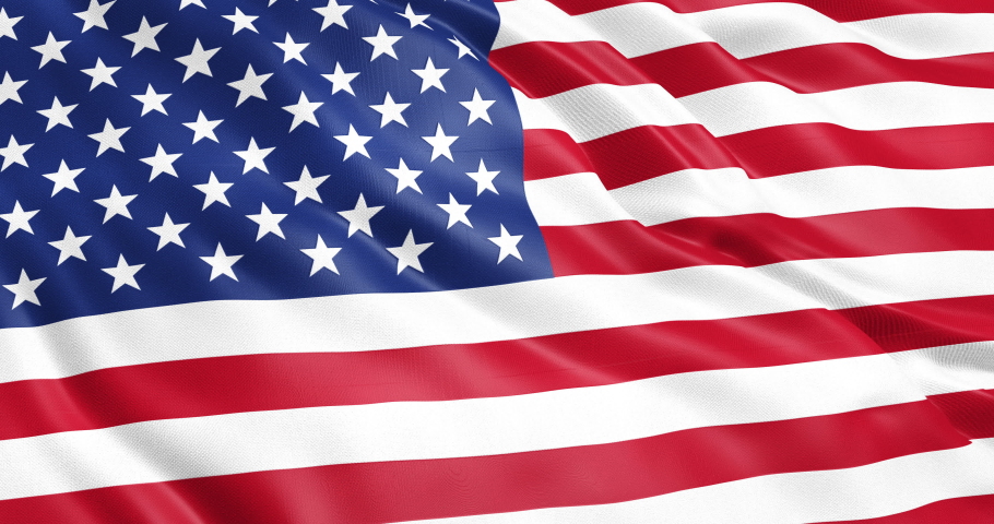 Flag of the United States of America waving 3d animation. Seamless looping American flag animation. USA flag waving 4k | Shutterstock HD Video #1062185524