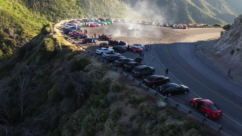 Angeles National Forest , California / United States - 11 06 2020: Car Club in Southern California