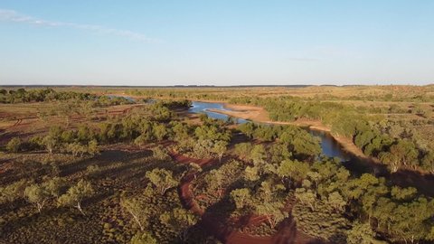 Beautiful Aerial Footage of a Lake in Outback Australia with Morning Light.
Location: Lake Mary Anne, Northern Territory, Australia.