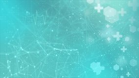 Medical, science and technology connections dots and lines Loop background. Abstract background with molecule DNA. concepts, Molecular structure futuristic structure presentation Animation. - Powered by Shutterstock - Get 15% off with code: PIKWIZARD15