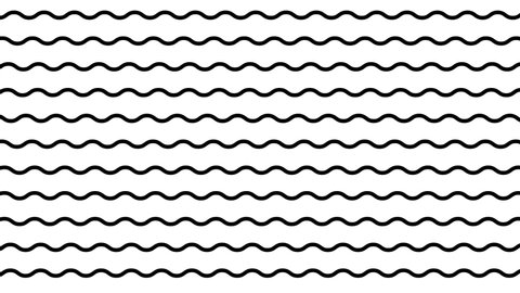 Black seamless wavy line pattern animation 4k