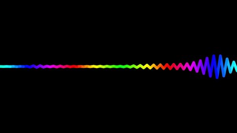 Sound wave , line wave isolated on black background. Multicolored digital sound wave equalizer. Audio technology wave concept and design under the concept of black and colorful emphasize simplicity.