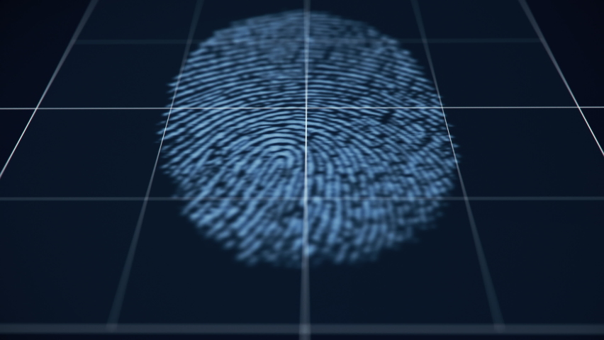A security officer’s fingerprint is being analyzed. The central fingerprint register data is being used. There was a DNA match in the system. The print obtained proved to be a match. Access granted. Royalty-Free Stock Footage #1062217144