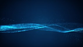 Abstract digital particle wave and lights background ,animation cyber or technology background. - Powered by Shutterstock - Get 15% off with code: PIKWIZARD15