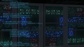 server room, data center, futuristic interface with computer programming code and abstract data, concept of computer security, internet, cloud computing or cryptocurrency mining (3d render) - Powered by Shutterstock - Get 15% off with code: PIKWIZARD15