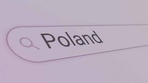 Poland Search Bar 
Close Up Single Line Typing Text Box Layout Web Database Browser Engine Concept