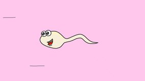 animated video of human sperm in motion