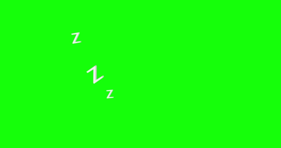4K stock footage, 60 fps. loop animation of sleeping symbol zzz on green screen background. 2d motion animated video, Cartoon style, sleep concept. light color letters Z appear, fly up and disappear | Shutterstock HD Video #1062253357