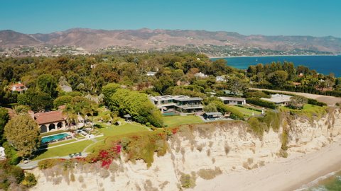 Point Dume Malibu. Real Estate. Cinematic aerial shots of Malibu Communities /  Malibu, California, US