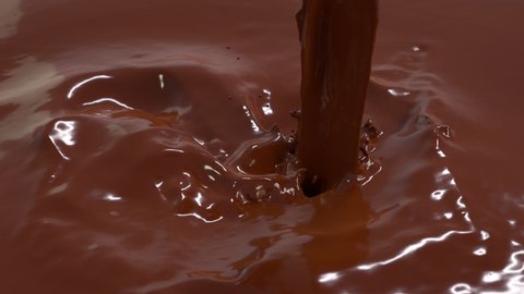 
Pouring Chocolate,caramel splash in slow motion
fresh chocolate in chocolate pool for breakfast
chocolate fluid splashing with drops and curves in slowmo
Close-up background, soft focus. Top view