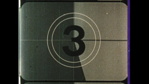 Black White Monochrome Universal Countdown Film Stock Footage Video Black White Monochrome Universal Countdown Film Stock Footage Video