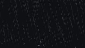 Cartoon Rain Shower - Transparent Animation Loop