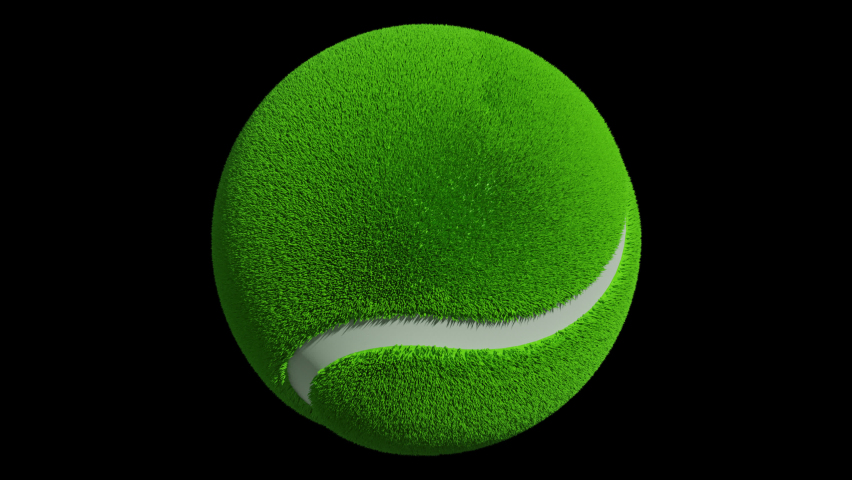 beautiful animation tennis ball contains alpha: стоковое видео (без лицензи...