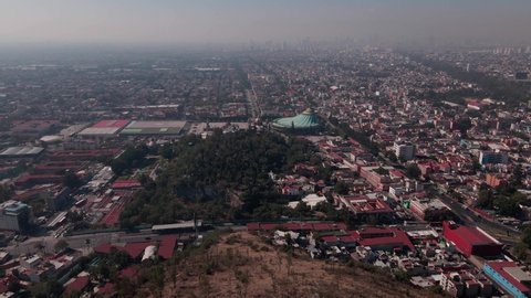 Flight Over Basilica de Guadalupe in mexico city