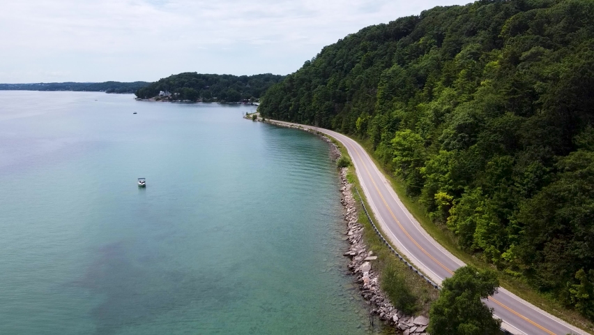 A beautiful lake as seen during a summer in Northern Michigan.