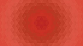 Abstract red geometric mosaic rotates
