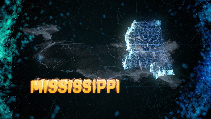 Mississippi US federal state border map outline, news events, exit polls