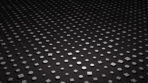 abstract 3d surface square and ball rotating seamless loop background design