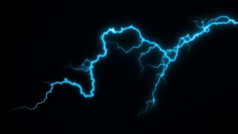 Thunder Lightning Striking Effect Animation Stock Footage Video (100% ...