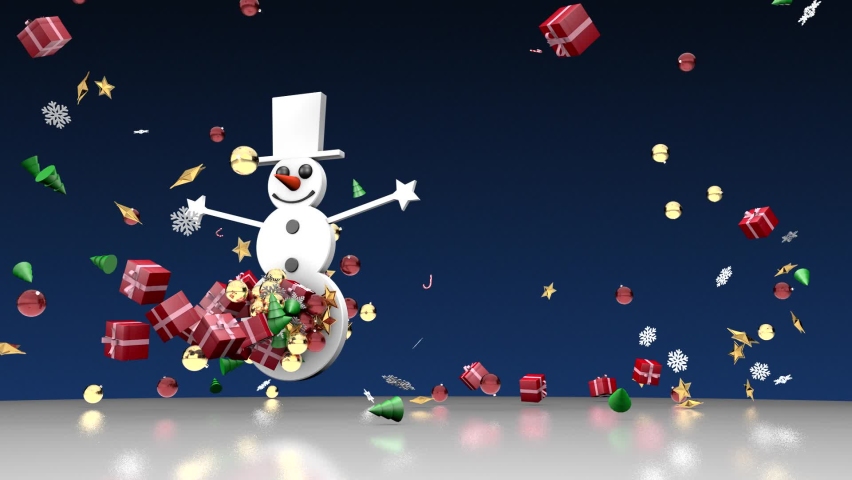 Snowman Merry Christmas Animation Background | Shutterstock HD Video #1062342211