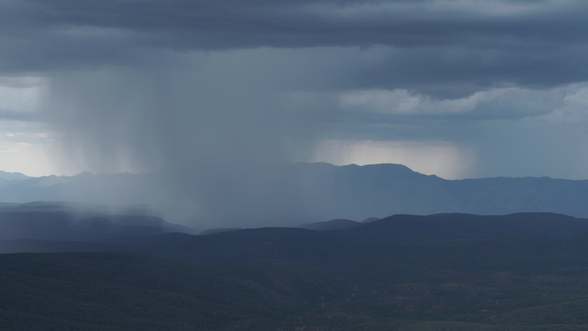 Mogollon Rim at the southern edge of the Colorado Plateau during monsoon