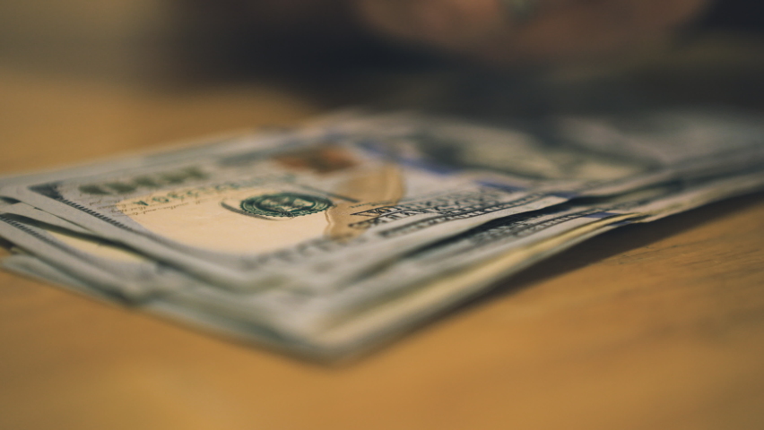 Counting stacks of hundred dollar bills 4k Royalty-Free Stock Footage #1062364507