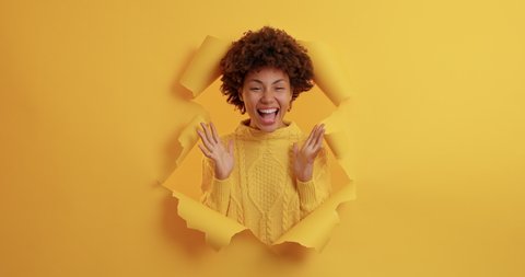 Photo Surprised Afro Woman Black T Stock Photo 1555710476 | Shutterstock