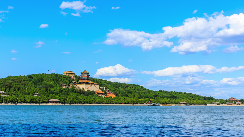 The Summer Palace in Beijing,China.It was a royal garden in the Qing Dynasty.Time lapse.