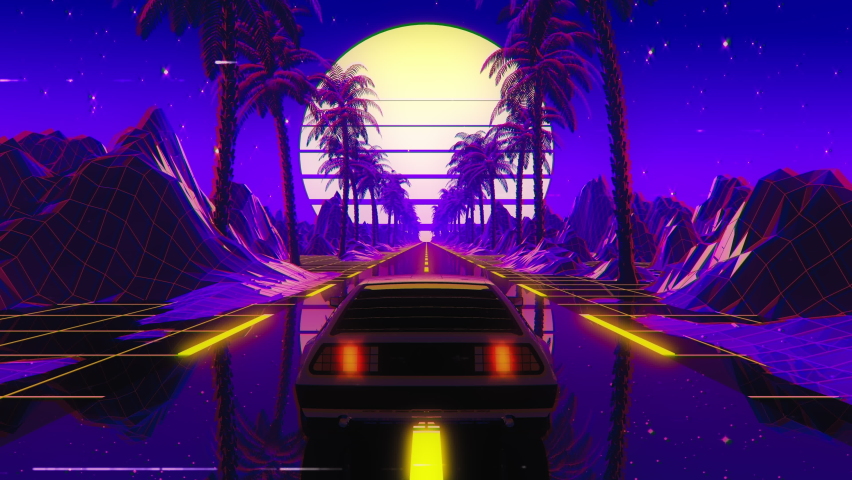 80s Retro Futuristic Car