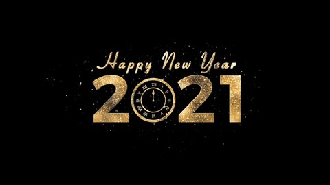 Happy New Year 2021 Time + Alpha Channel